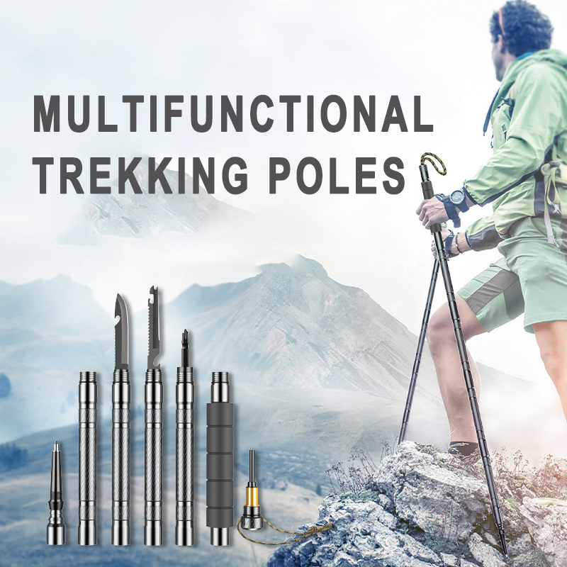 Multifunctional Trekking Poles Lightweight, Collapsible Hiking Poles